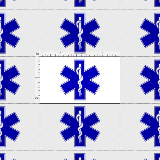 EMT Star of Life Fabric