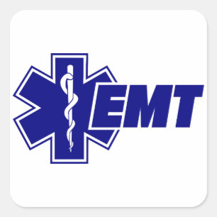 Emt Star of Life, firefighter ems Gift Square Sticker