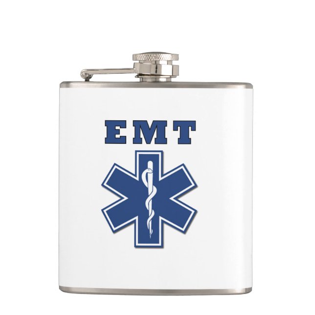 EMT Star of Life Hip Flask (Front)