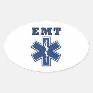 EMT Star of Life Oval Sticker