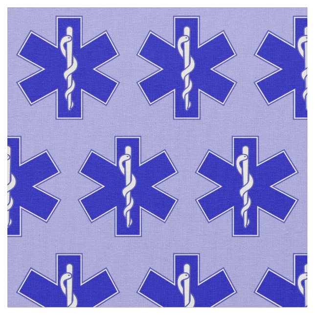 EMT Star of Life Smaller Fabric (Close Up)