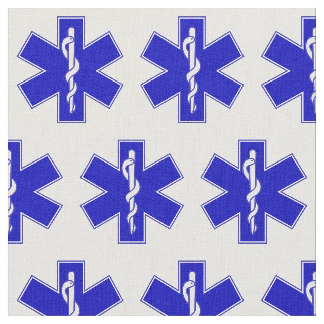 EMT Star of Life Smaller Fabric (Close Up)
