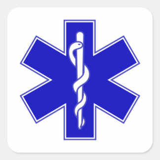 EMT Star of Life Square Sticker
