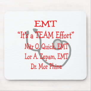 EMT "Team Effort" Hilarious Mouse Pad