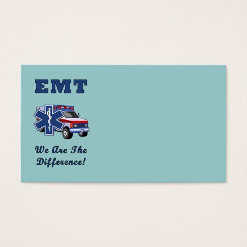 EMT We Are The Difference Business Card Templates