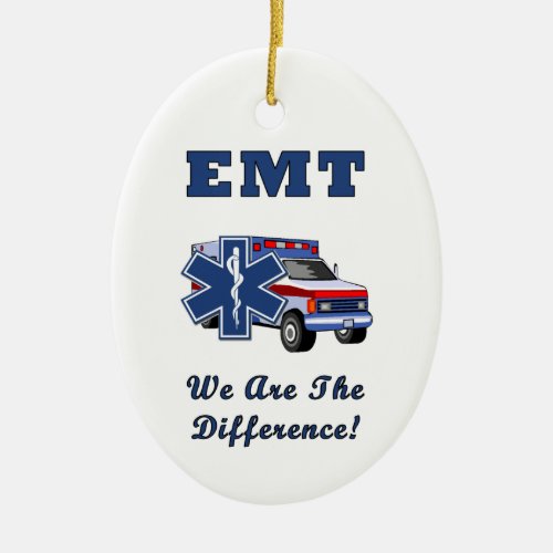 EMT We Are The Difference Ceramic Ornament