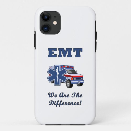 EMT We Are The Difference  Luggage Tag iPhone 11 Case