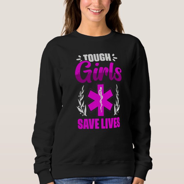 EMT Women  Emergency Medical Technician EMT Parame Sweatshirt (Front)