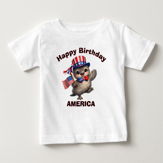 Emu (4l) Patriotic Kid T-Shirt (Front)