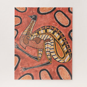 Emu - Aboriginal Inspired Art Painting Jigsaw Puzzle