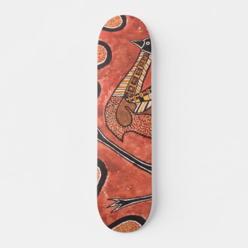Emu _ Aboriginal Inspired Art Painting Skateboard