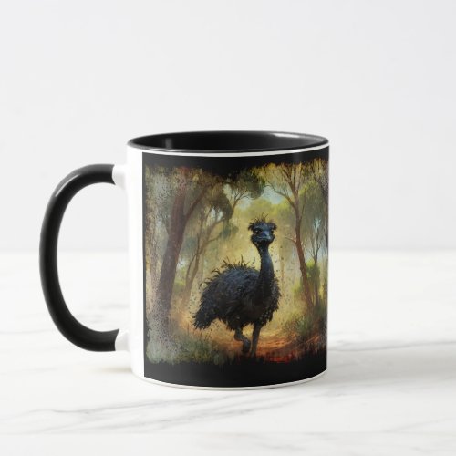 Emu and Australian Outback Forest Mug