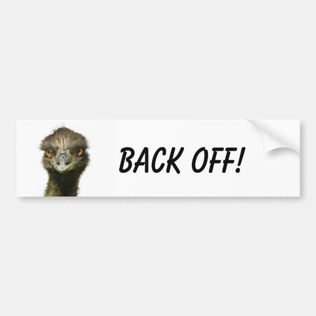 Emu Back Off Bumper Sticker (Front)
