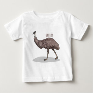 Emu bird cartoon illustration baby T-Shirt