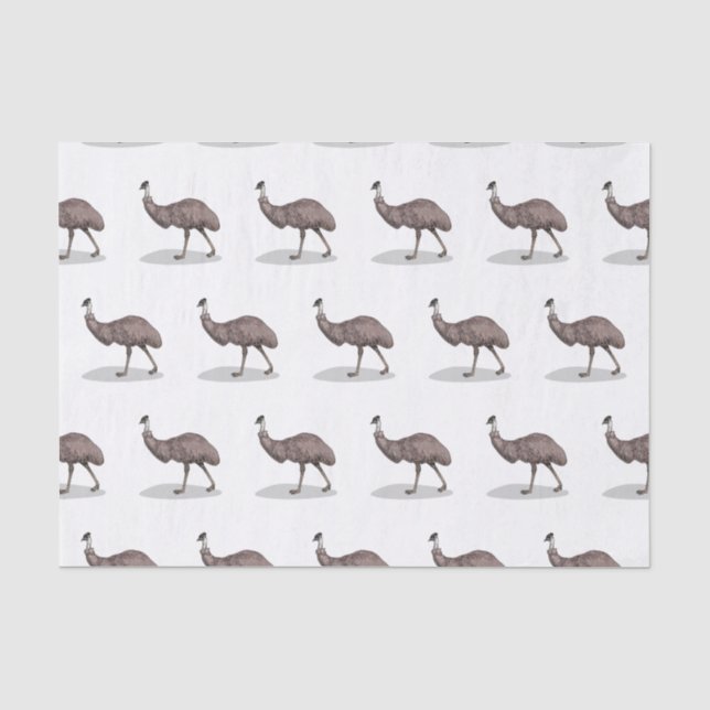 Emu bird cartoon illustration  tissue paper (Front)