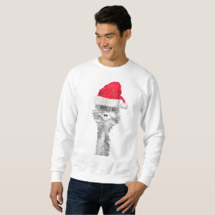 Emu Bird Funny Humor Ostrich Emo Animal Xmas Santa Sweatshirt