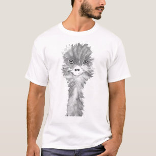 Emu Birds Funny Humor Ostrich Emo Animal grey T-Sh T-Shirt
