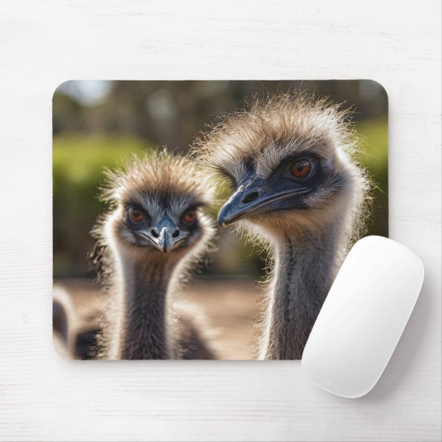 Emu Birds Mouse Pad (With Mouse)