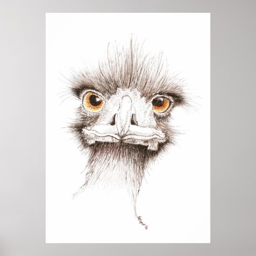 Emu by Inkspot Poster