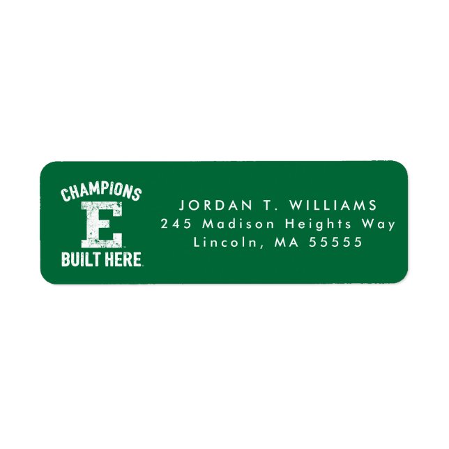 EMU - Champions Built Here Label (Front)