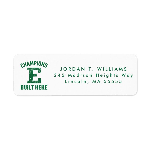 EMU - Champions Built Here Label (Front)