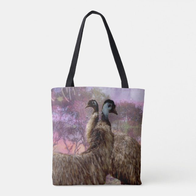 Emu Courtship, Tote Bag (Back)