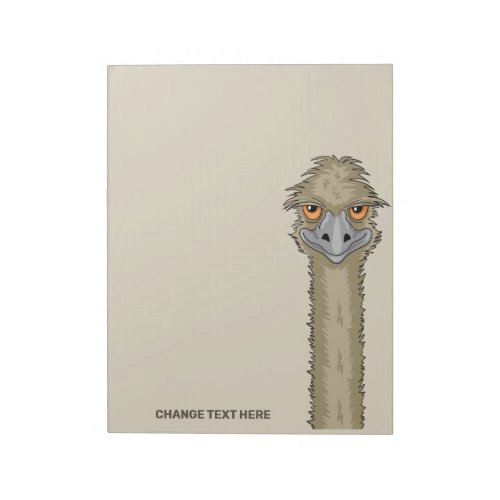 Emu Custom Text Large Notepad