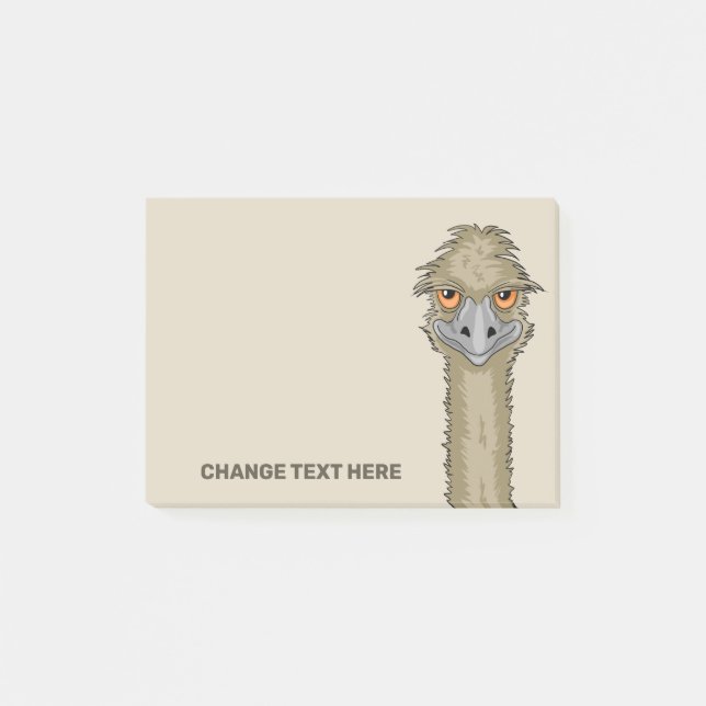 Emu Custom Text Small Post-it Notes (Front)