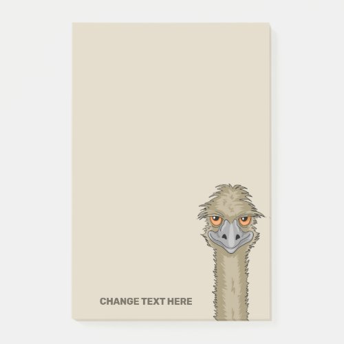 Emu Custom Text Tall Post_it Notes