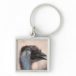 Emu Face Keychain