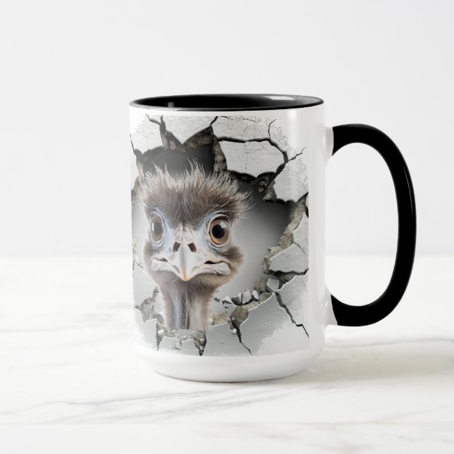 EMU inside a cracked wall Mug (Right)