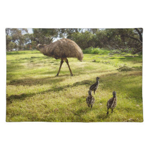 Emu Neighbor Watch, Cloth Placemat
