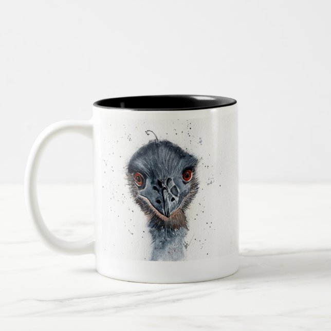 Emu on coffee mug (Left)
