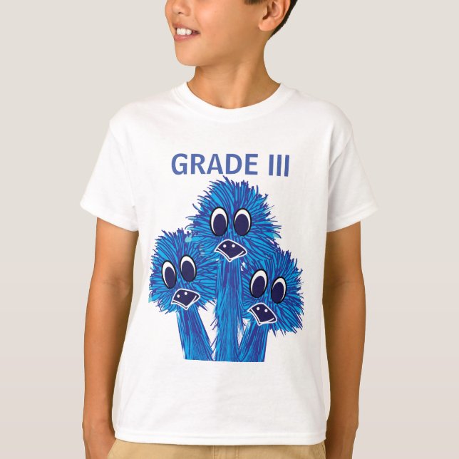 Emu Ostrich Bird Third Grade Squad  T-Shirt (Front)