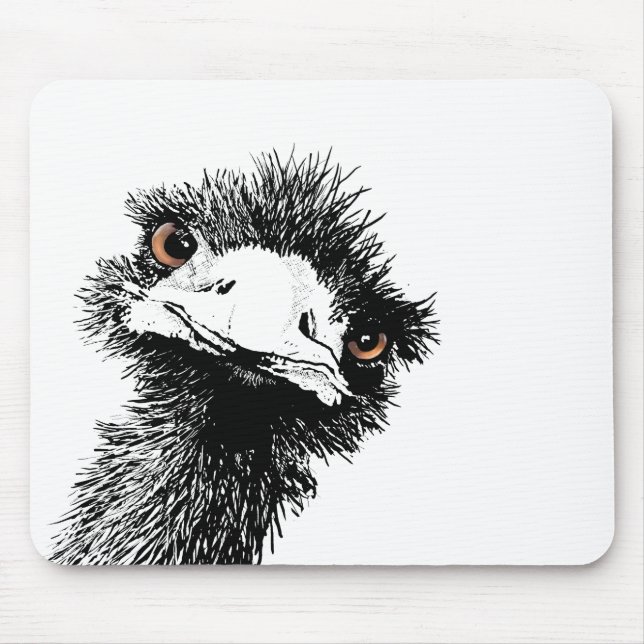 Emu – Pen and Ink Mouse Pad (Front)