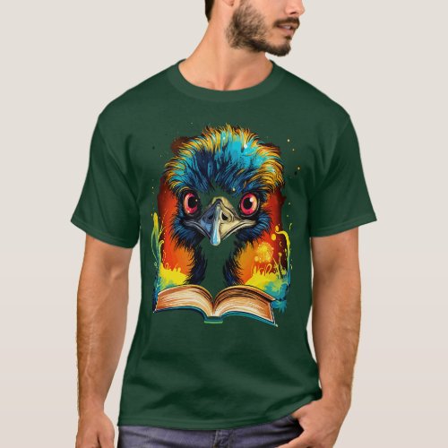 Emu Reads Book T_Shirt