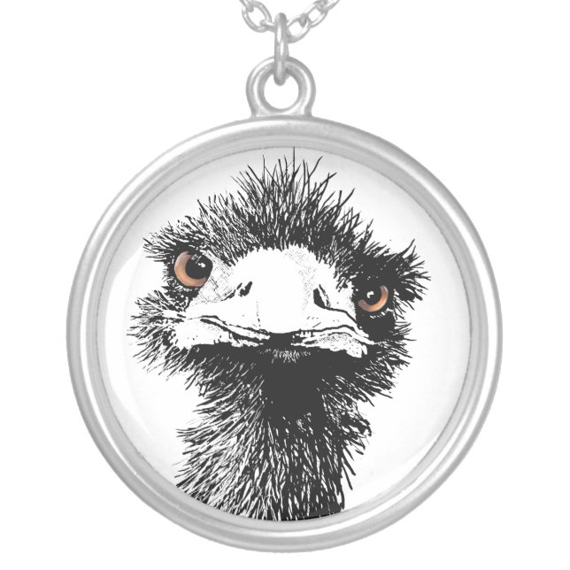 Emu Silver Plated Necklace (Front)