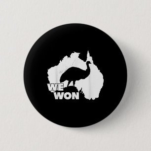 Emu War 1932 - Never Forget We Won Vintage Button