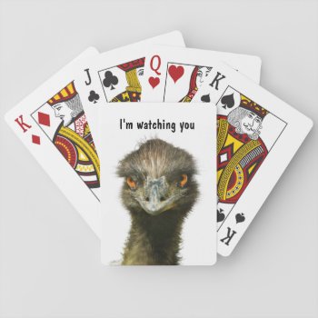 Emu Watching You Playing Cards by PattiJAdkins at Zazzle