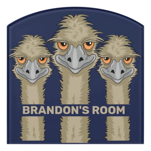 Emus Add Name Personalized Room Door Sign