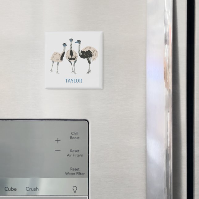Emus Bird Lovers Personalized Magnet (In Situ (Fridge))