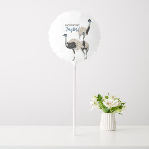 Emus Bird Lovers Personalized Party Balloon