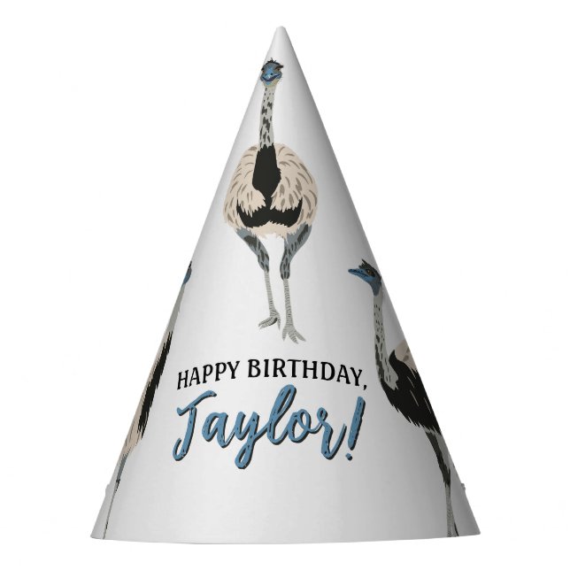 Emus Bird Lovers Personalized Party Party Hat (Front)