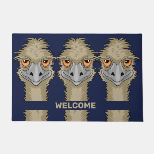 Emus Welcome Doormat