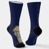 Emused Funny Emu Pun Socks (Angled)