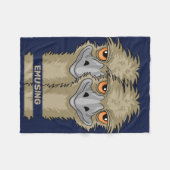 Emusing Funny Emu Pun Small Fleece Blanket (Front (Horizontal))
