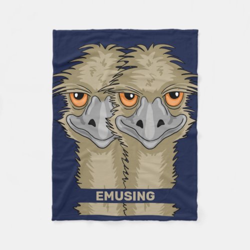 Emusing Funny Emu Pun Small Fleece Blanket