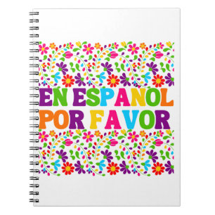 En Español Por Favor ,Spanish Teacher Gift Maestro Notebook