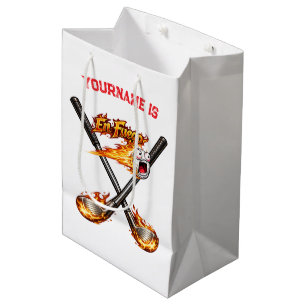 En Fuego Golf Ball – Funny Flaming Golf Ball with Medium Gift Bag