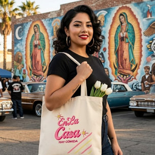 En La Casa Hay Comida Tote Bag Funny Latina Mom